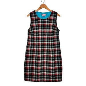 Boden British Tweed 100% Wool Dress Size 12 Plaid Dark Academia by Moon